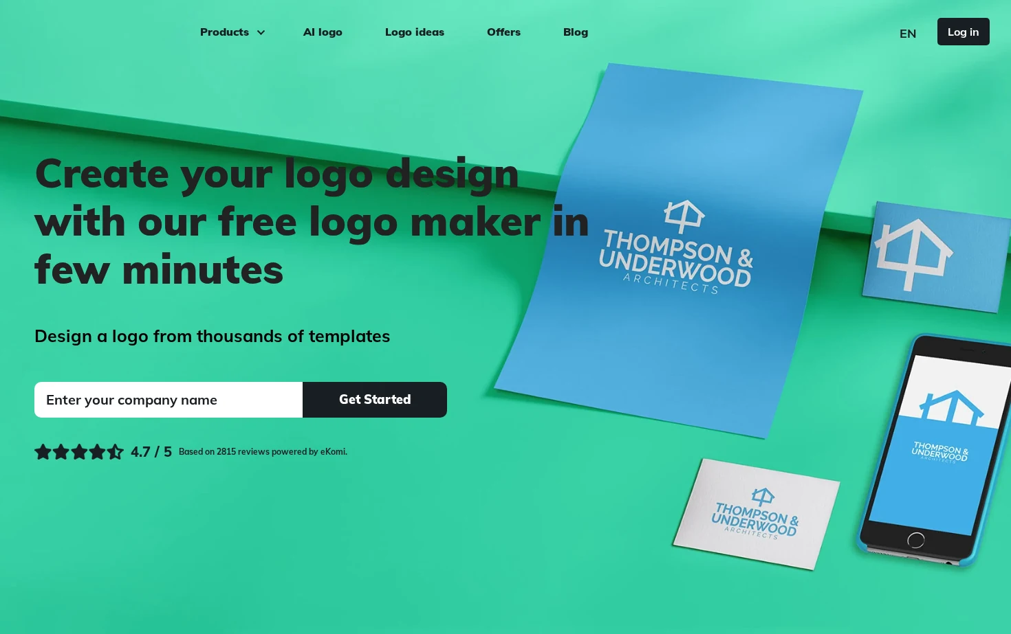 FreeLogoDesign 页面快照